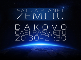 GRAD ĐAKOVO SE I OVE GODINE UKLJUČIO U AKCIJU &bdquo;SAT ZA PLANET ZEMLJU&ldquo;
