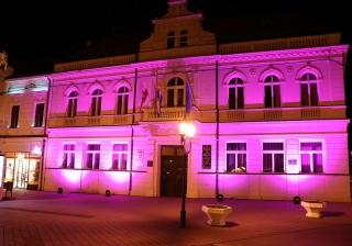 ZGRADA ĐAKOVAČKE GRADSKE UPRAVE SIMBOLIČNO U LJUBIČASTOM RUHU